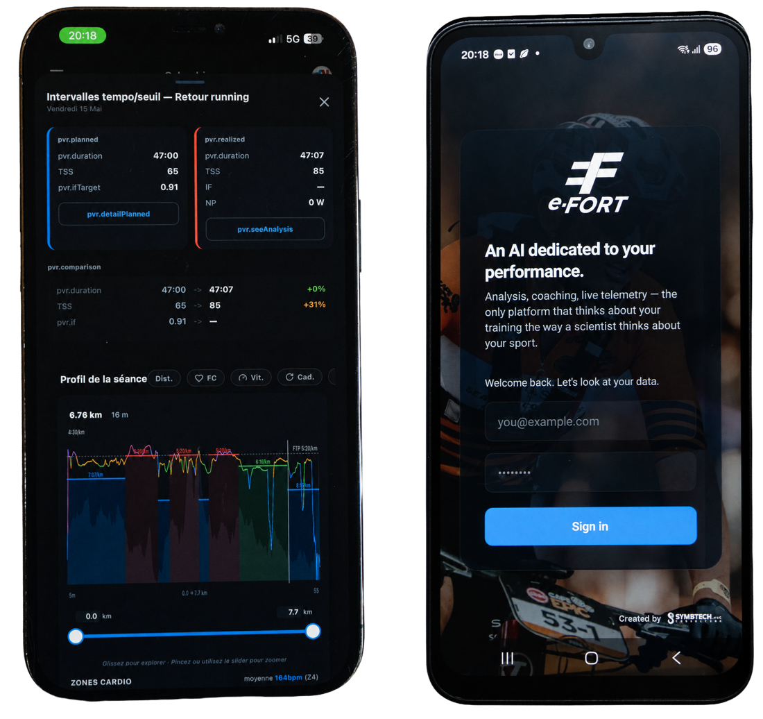 e-FORT sur iPhone et sur Android